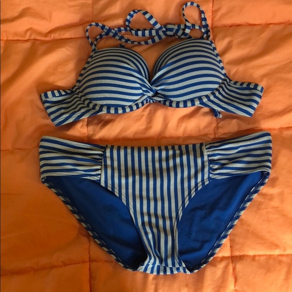 Striped Aerie Push Up Bikini - Picture 3 of 8